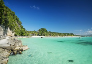 boracay island tropical diniwid beach in philippines